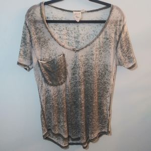 White Crow Gray Heather Tee